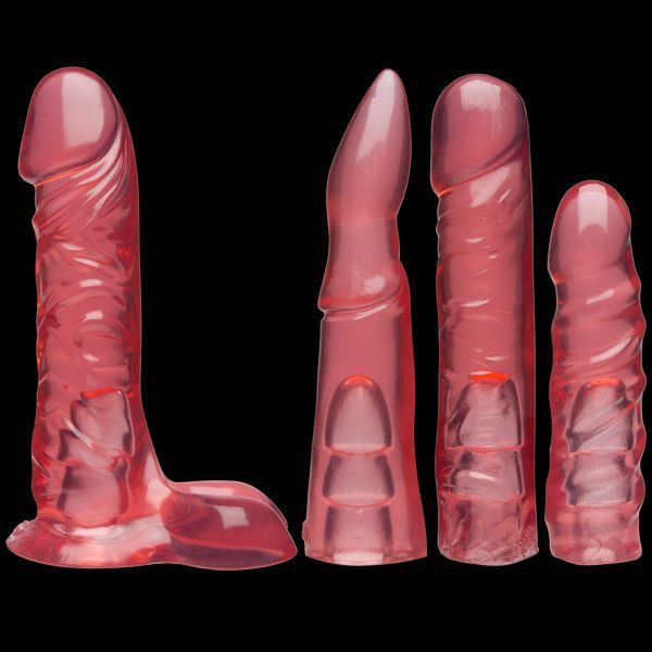 Набір для страпона Doc Johnson Vac-U-Lock Crystal Jellies Set, діаметр 3,8см, 2&times;4,5см, 5,1 см SO1989 фото
