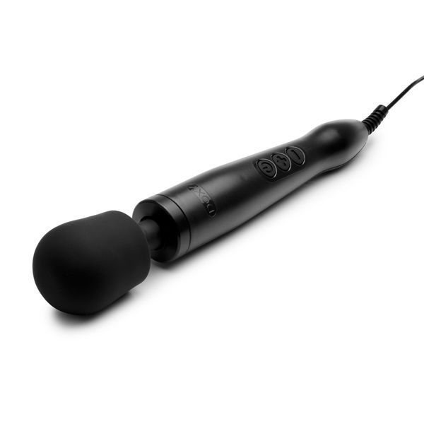 Вібромасажер DOXY Original Black, дуже потужний, живлення 220В, пульсівні вібрації SO1428 фото