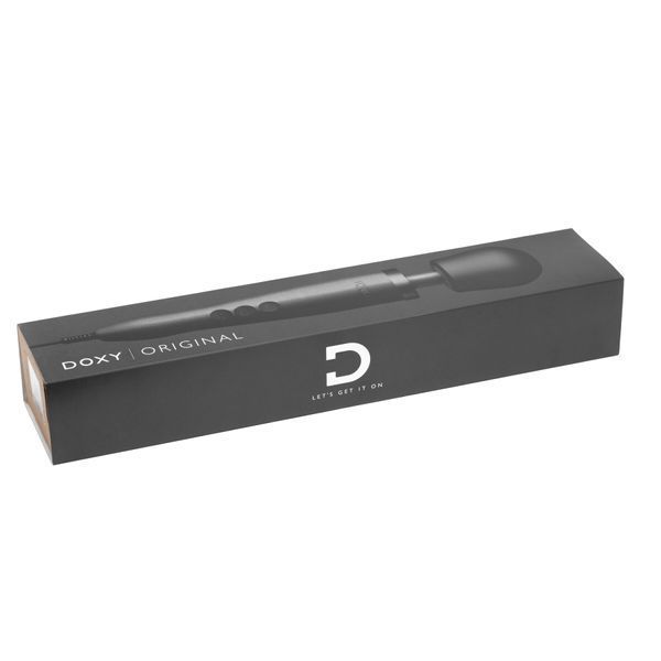 Вібромасажер DOXY Original Black, дуже потужний, живлення 220В, пульсівні вібрації SO1428 фото