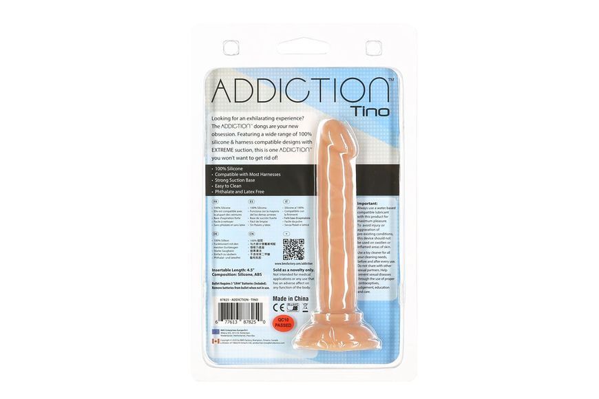 Фалоімітатор ADDICTION Tino 5.25&Prime; Silicone Dildo SO7754 фото