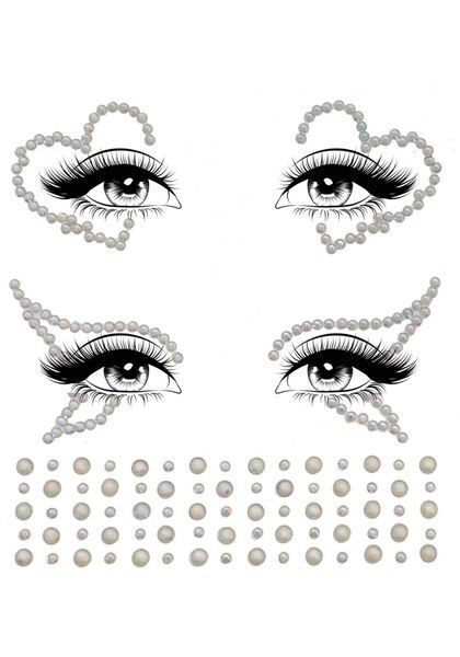 Набір страз-прикрас для тіла Leg Avenue Ayla face jewel sticker, наліпки, світяться у темряві SO9176 фото