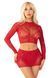 Комплект Leg Avenue Rhinestone Crop Top and Mini Skirt One Size, Red SX1745 фото 1
