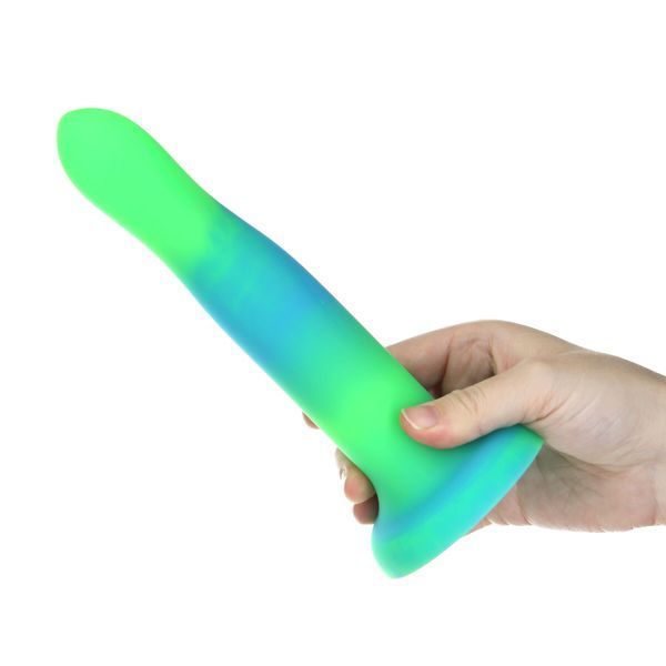 Фалоімітатор, що світиться в темряві, ADDICTION Rave 8&Prime;, Glow in the Dark Dildo Blue Green, 20,3 см SO6849 фото