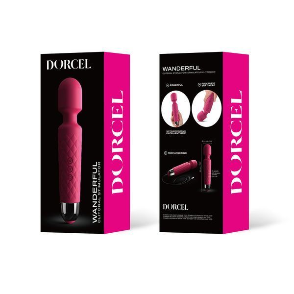 Мінівібромасажер Dorcel Wand Wanderful Magenta потужний, водонепроникний MD1359 фото