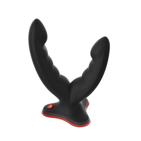 Подвійний фалоімітатор Fun Factory RYDE black, гнучкі стовбури, присоска SX0976 фото