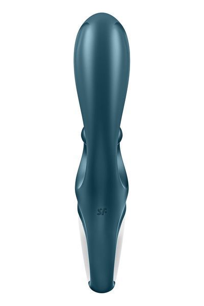Смарт вібратор-кролик Satisfyer Hug Me Bluegrey, 2 мотори, діаметр 4,2см, широка кліторальна частина SO6273 фото
