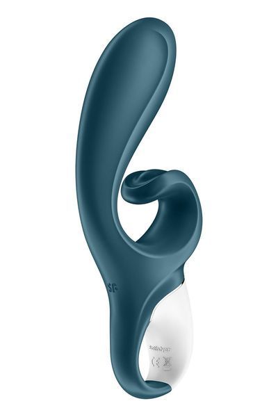 Смарт вібратор-кролик Satisfyer Hug Me Bluegrey, 2 мотори, діаметр 4,2см, широка кліторальна частина SO6273 фото