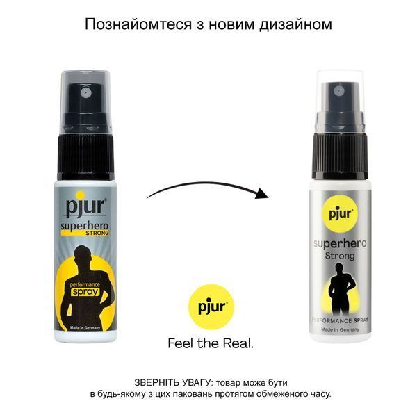 Спрей-пролонгатор pjur Superhero Strong Spray 20 ml, з екстрактом імбиру, без анестетиків PJ12920 фото
