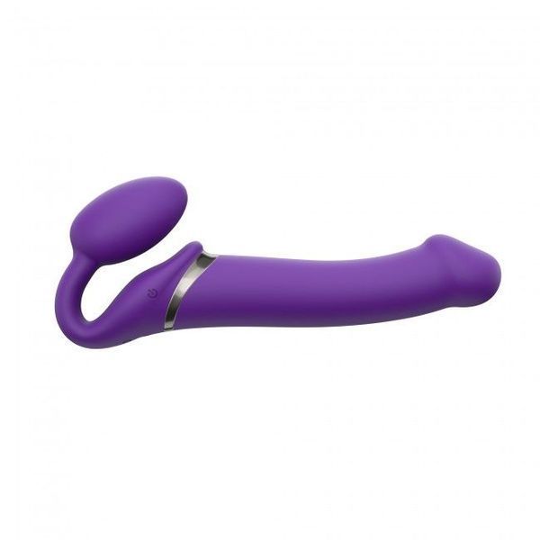 Безремінний страпон з вібрацією Strap-On-Me Vibrating Violet L, діам. 4,2 см, пульт ДК, регульований SO3826 фото
