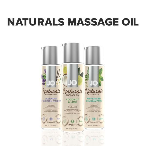 Масажна олія JO Naturals Massage Oil Coconut&Lime з натуральними ефірними оліями 120мл SO6164 фото