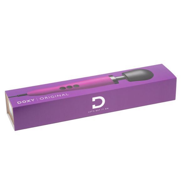 Вібромасажер DOXY Original Purple, дуже потужний, живлення 220В, пульсівні вібрації SO1430 фото