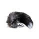 Металева анальна пробка Лисячий хвіст Alive Black And White Fox Tail розмір S, діаметр 2,9 см SO6321 фото 1