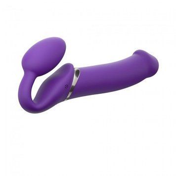 Безремінний страпон з вібрацією Strap-On-Me Vibrating Violet XL, діам. 4,7см, пульт ДК, регульований SO3827 фото