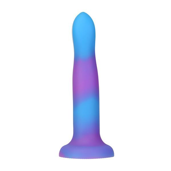 Фалоімітатор, що світиться в темряві, ADDICTION Rave 8&Prime; Glow in the Dark Dildo Blue Purple, 20,3 см SO6851 фото