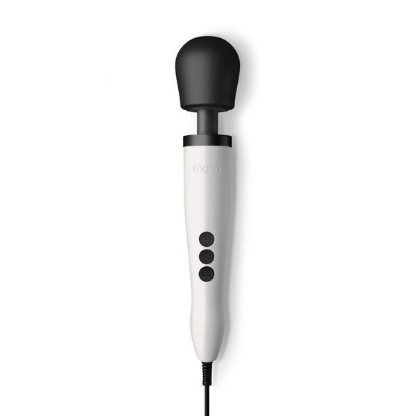 Вібромасажер DOXY Original White, дуже потужний, живлення 220В, пульсівні вібрації SO1431 фото