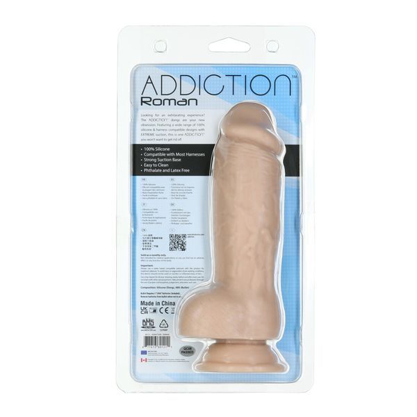 Реалістичний фалоімітатор ADDICTION Roman 8&Prime; Girthy Dong, довжина 22 см, діаметр 6 см SO6852 фото