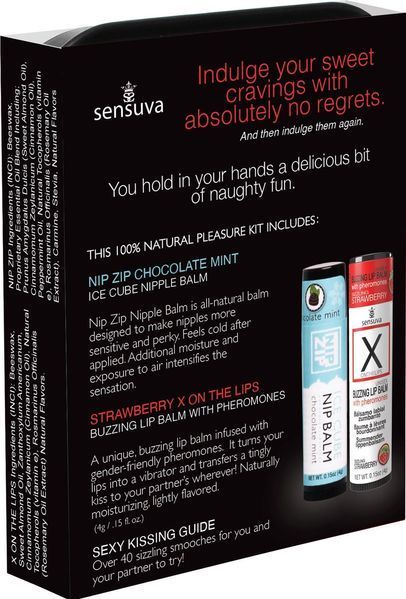 Подарунковий набір Sensuva Lips & Nips Pleasure Kit - Chocolate Strawberry 2 x 4г SX2597 фото