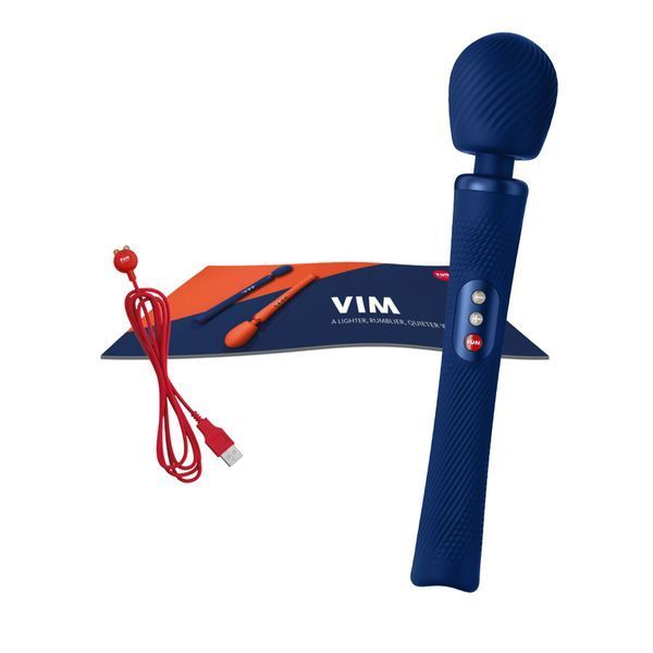 Вібромасажер Fun Factory VIM Vibrating Wand midnight blue, суперпотужний та легкий, до 6 годин роботи SX0920 фото