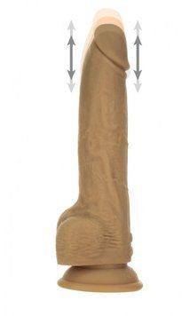 Фалоімітатор з пульсацією Naked ADDICTION Dominic 9&Prime; Caramel, пульт дистанційного керування, діаметр 4,2 см SX2237 фото