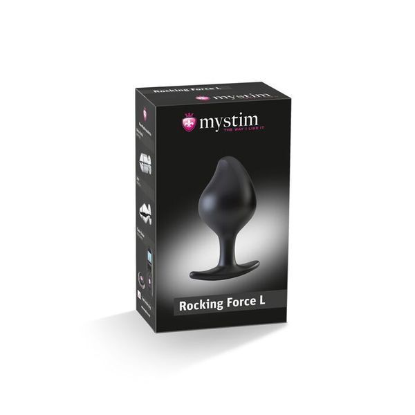 Силіконова анальна пробка Mystim Rocking Force L для електростимулятора, діаметр 4,7 см SO3806 фото