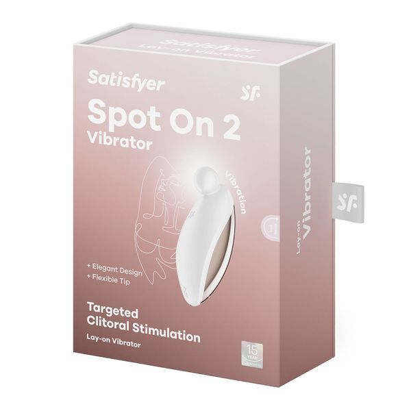 Вібратор для зовнішньої стимуляції Satisfyer Spot On 2 White, дуже потужний, гнучкий відросток SX0578 фото