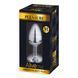 Металева анальна пробка з рожевим кристалом Alive Mini Metal Butt Plug, розмір M SO6002 фото 2