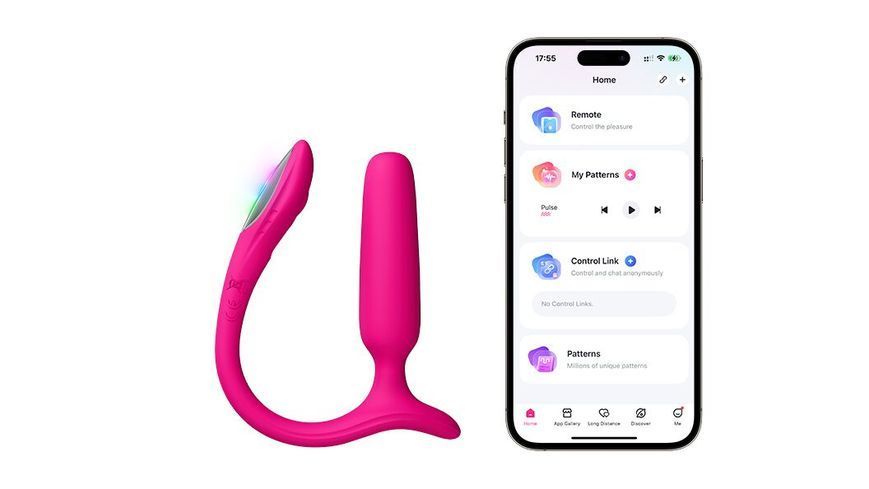Анальна смарт-вібропробка Lovense Lush Anal, дуже потужна, LED-підсвічування SX3317 фото