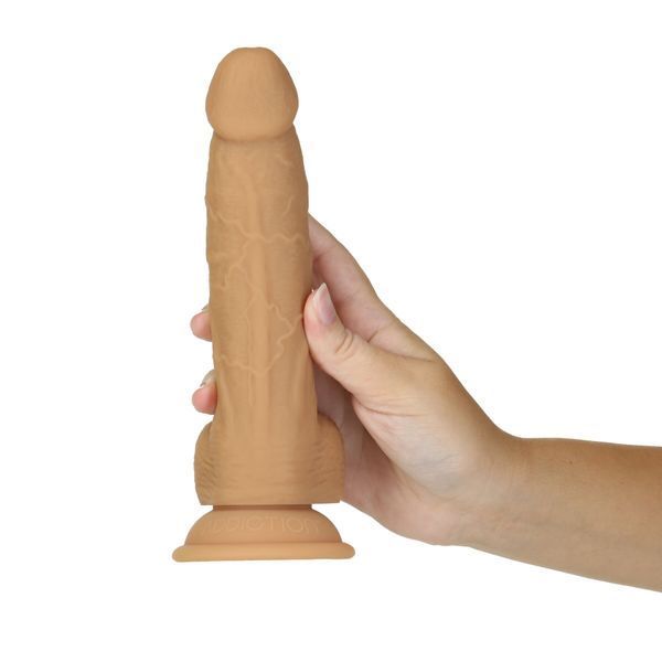 Фалоімітатор ADDICTION Dual Density Silicone Dildo Caramel 8&Prime; з присоскою, діаметр 4,3 см SO8243 фото