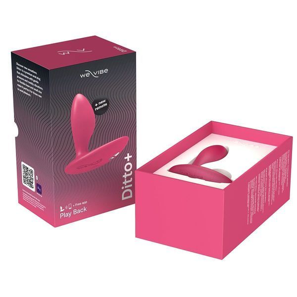 Анальна смарт-вібропробка We-Vibe Ditto+ Cosmic Pink, 10 режимів, пульт ДК SX0519 фото
