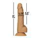 Фалоімітатор ADDICTION Dual Density Silicone Dildo Caramel 8&Prime; з присоскою, діаметр 4,3 см SO8243 фото 4