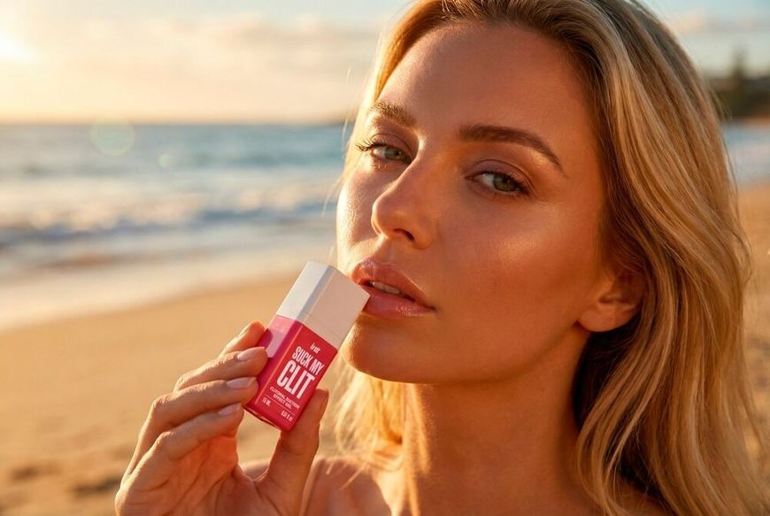 Смоктайзер для клітора Intt Suck My Clit Wild Strawberry, полуниця, гель з ефектом посмоктування SX4002 фото