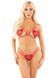 Комплект Leg Avenue Open Cup Bra and Pearl String One Size, Red SX1752 фото 1