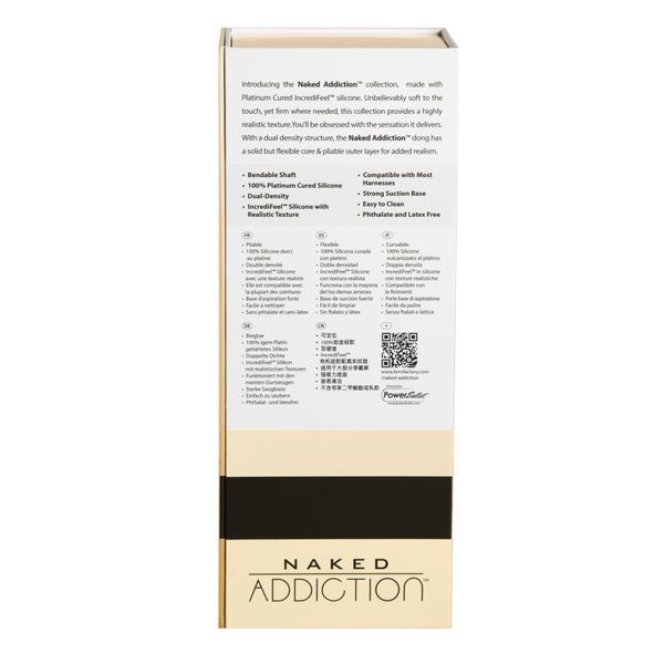 Фалоімітатор Naked Addiction &mdash; 9&Prime; Silicone Dual Density Bendable Dildo Vanilla SO8906 фото