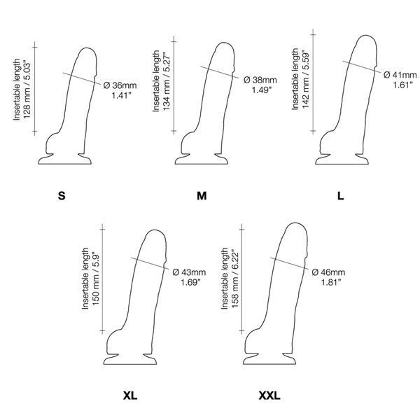 Реалістичний фалоімітатор Strap-On-Me Sliding Skin Realistic Dildo Black XXL, ефект рухливої шкіри SO6259 фото
