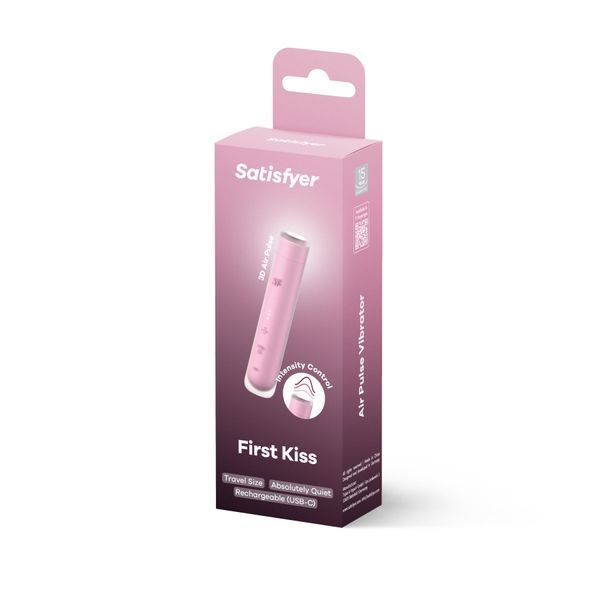 Вакуумний стимулятор Satisfyer First Kiss, технологія 3D Air Pulse, 30 режимів, подвійний силікон SX2164 фото