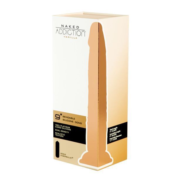 Фалоімітатор Naked Addiction &mdash; 9&Prime; Silicone Dual Density Bendable Dildo Vanilla SO8906 фото