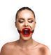 Кляп-розширювач силіконове кільце Art of Sex &ndash; Gag ring, червоний, натуральна шкіра SO6706 фото 1