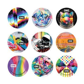 Презерватив ONE Classic Select Artist Collection, 1 шт, гладенький, зі змазкою, дизайнерське паковання SX0759 фото