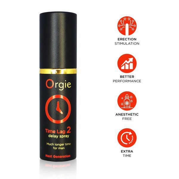 Спрей-пролонгатор Orgie Time Lag 2 Delay Spray, 10 мл, без анестетиків, з екстрактом даміани SX1568 фото