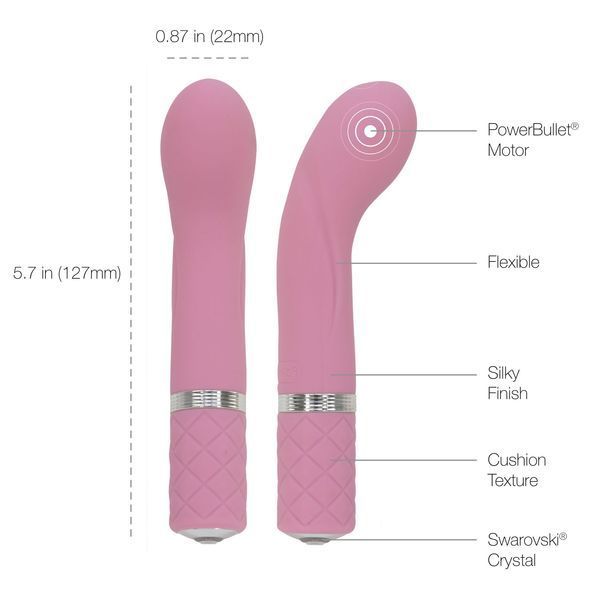 Розкішний вібратор Pillow Talk - Racy Pink з кристалом Swarovski для точки G, подарункове паковання SO2719 фото
