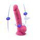 Фалоімітатор SilexD Johnny Pink Glow in the dark, двошаровий, силікон+Silexpan, діаметр 3,5см SO7026 фото 6
