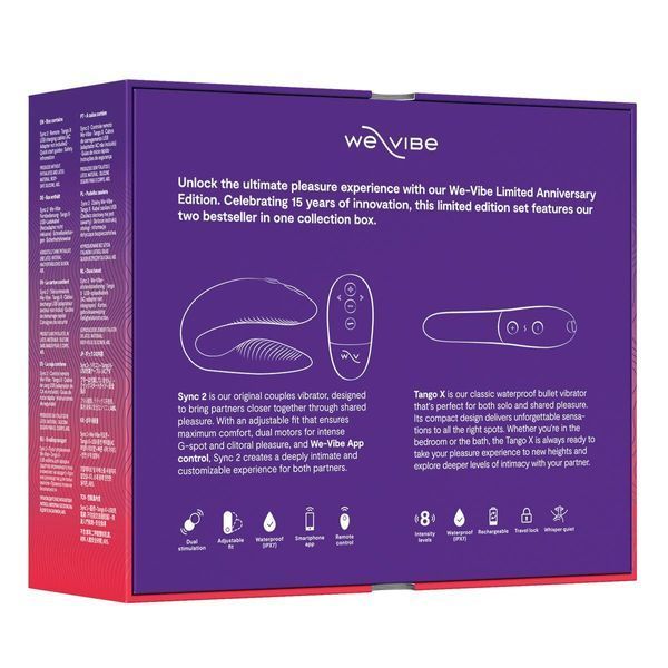 Подарунковий набір We-Vibe 15 Year Anniversary Collection, смарт-вібратор для пар + віброкуля SX0526 фото
