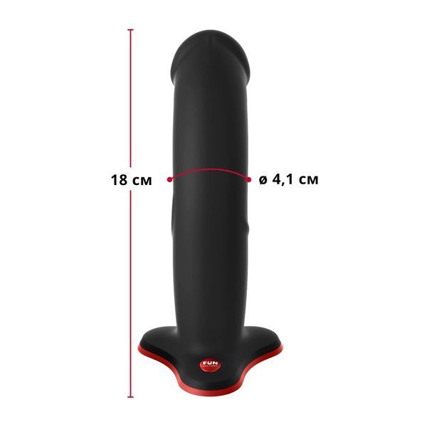 Фалоімітатор Fun Factory THE BOSS STUB, чорний, реалістична текстура, довжина 17,9 см, діаметр 4,1см SX0989 фото
