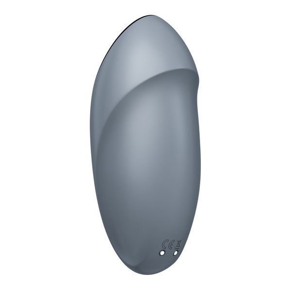 Вібростимулятор-пульсатор Satisfyer Tap & Climax 1 Bluegrey, ефект постукування пальцем, 2 мотори SX0568 фото