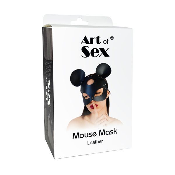 Шкіряна маска мишки Art of Sex - Mouse Mask, колір Лавандовий SO9653 фото