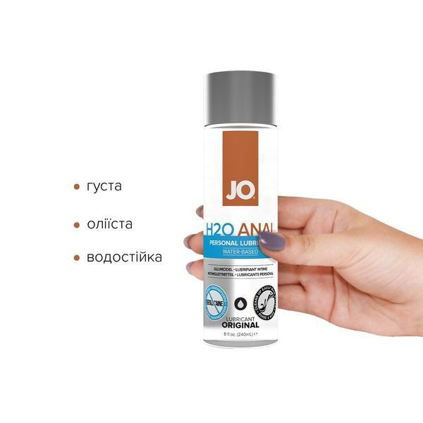 Анальна змазка JO ANAL PREMIUM &mdash; ORIGINAL (240 мл) на силіконовій основі водостійка SO2094 фото