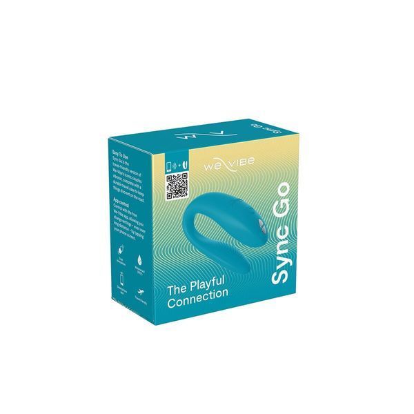 Смарт-вібратор для пар We-Vibe Sync GO Turquoise, тревел-кейс SX0528 фото