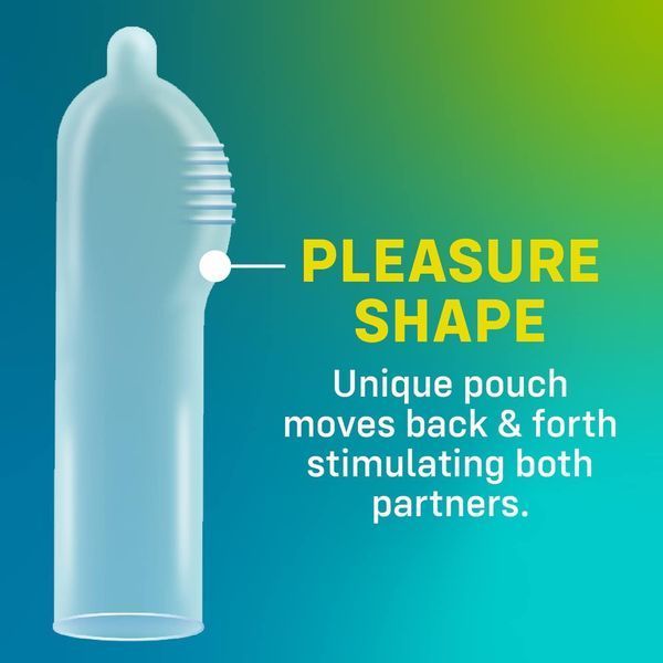 Презерватив ONE Pleasure Plus, 1 шт, з ребристою ділянкою на кінці, зі змазкою SX0762 фото