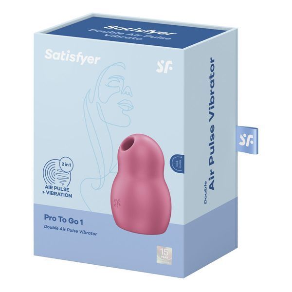 Вакуумний стимулятор з вібрацією Satisfyer Pro To Go 1 Red SO7800 фото