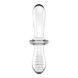 Двосторонній скляний дилдо Satisfyer Double Crystal Transparent, боросилікатне скло, унісекс SO8784 фото 2